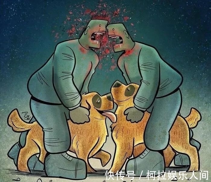 插画&40岁伊朗插画家,创作讽刺人性的插画,震撼众人