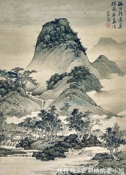 山水#从写实到写意,蓝瑛绘仿古山水