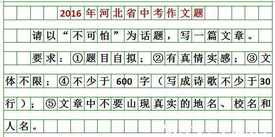 题目|河北2021中考作文题来啦！你会怎么写