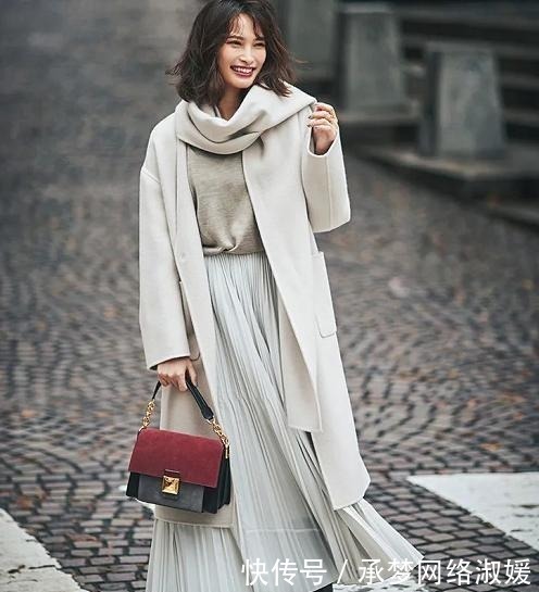 “大衣+半裙”才是冬天的正确打开方式,温柔又气质!