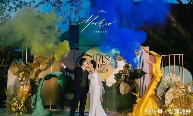 见到|当见到你时,整个世界都是爱情的颜色,彩色户外婚礼