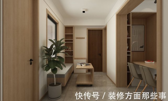 客厅|86平现代风三居室，原木+白色塑造幸福五口之家