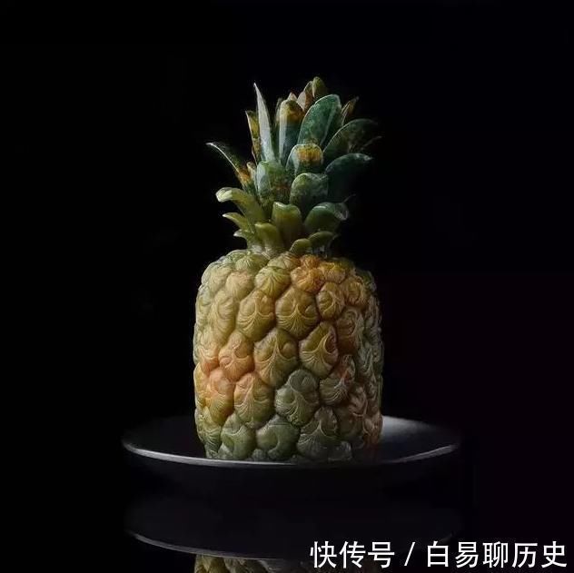 橘子#这些玉石雕刻的水果,太逼真了,我都流口水了!