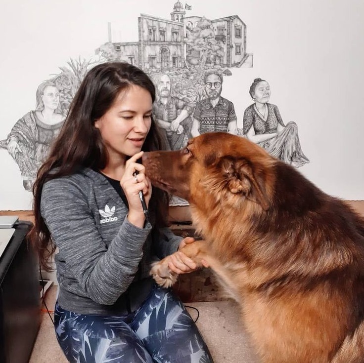 针管笔$全球最抠女画家,用针管笔惊艳世界,这细节和线条让人惊叹不已!