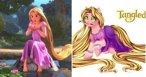 初音未来|在画师大佬笔下,迪士尼公主和彩虹小马顺利“合体”,感觉好可爱