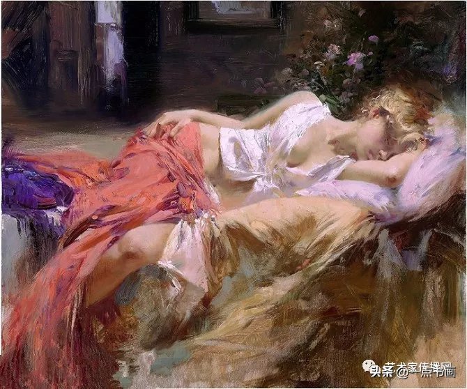 美术学院$皮诺德埃尼的油画人物,色彩斑斓,动静结合,光彩照人