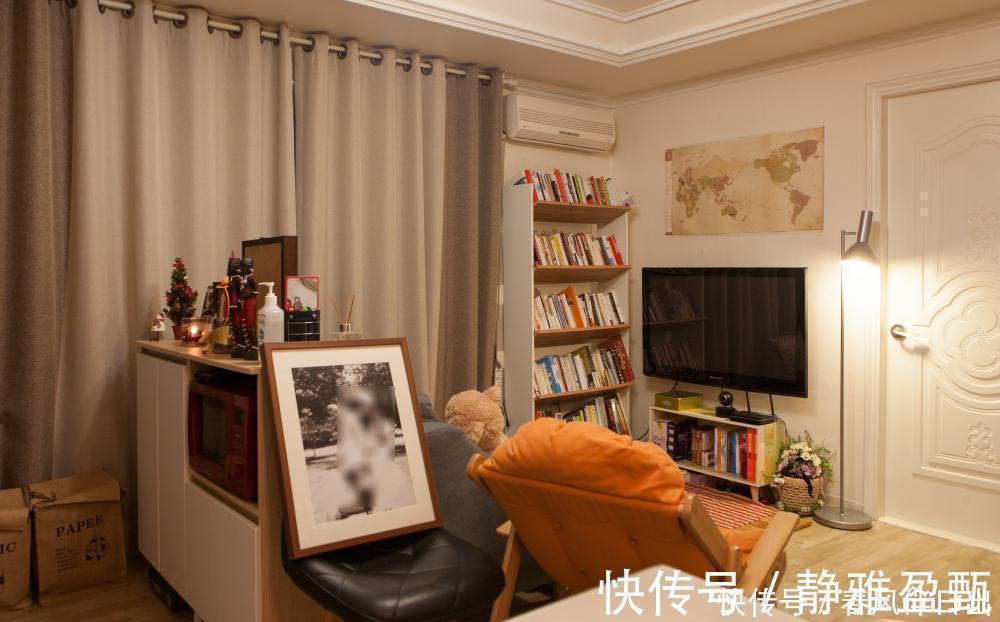 夫妻|丁克夫妻的家56㎡面积不大,舍弃一间卧室改成衣帽间,住着舒服