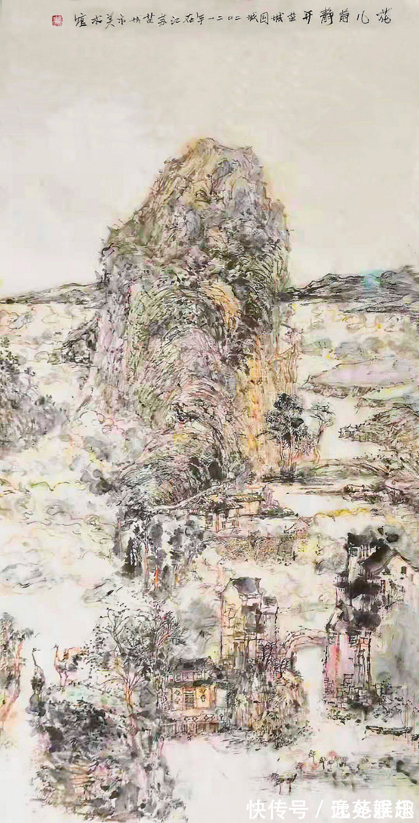 画家$「画作欣赏」一帘烟柳一路风景,画家余国城作品欣赏