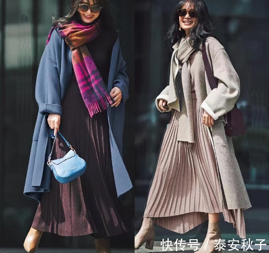 紧身衣 “半身裙+短靴”太美了!40岁+女人过年这样穿:显高级又有女人味