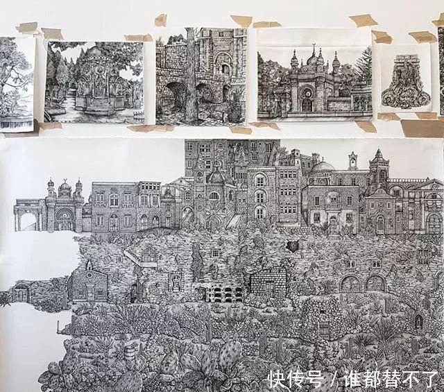 针管$全球最抠女画家，用一支2元针管笔惊艳世界，连英国皇室都惊叹