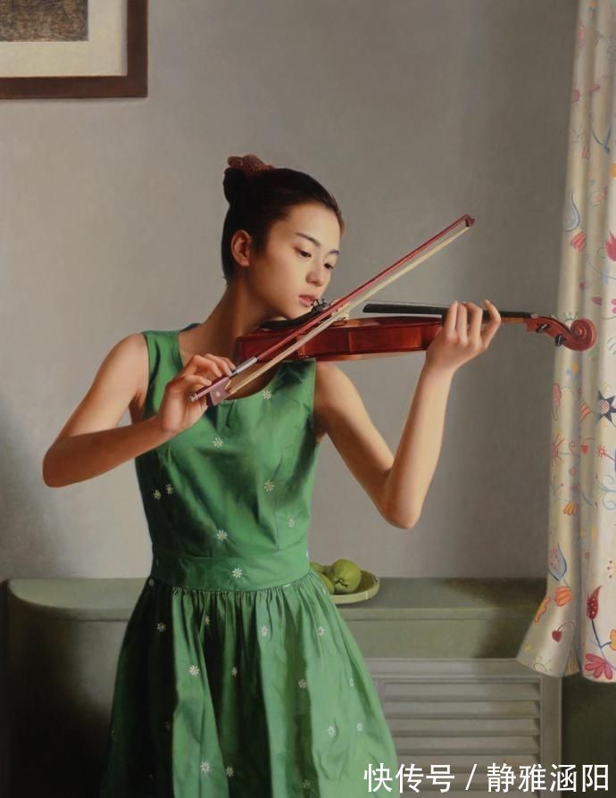 人体!油画协会主席杨飞云弟子岳小清人体油画中的青春期女孩