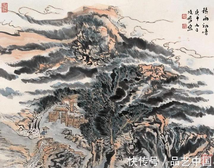 风雨归舟!陆俨少:画雨,“斜”字要用好