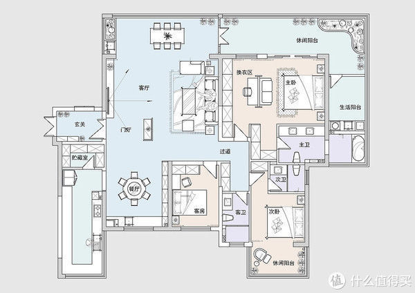新家|35岁阿姨的新家火了,美式风格超温馨,224平米的空间敞亮又大气