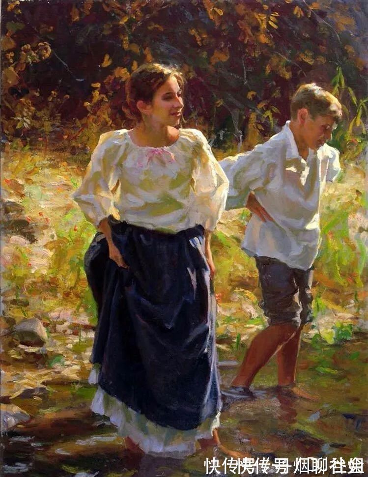 迈克尔!寻找生命中的光,70后印象现实主义画家迈克尔·马尔姆的油画