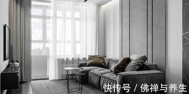 餐厨|现代两居，仅以黑灰两色，就打造出十足的高级感！