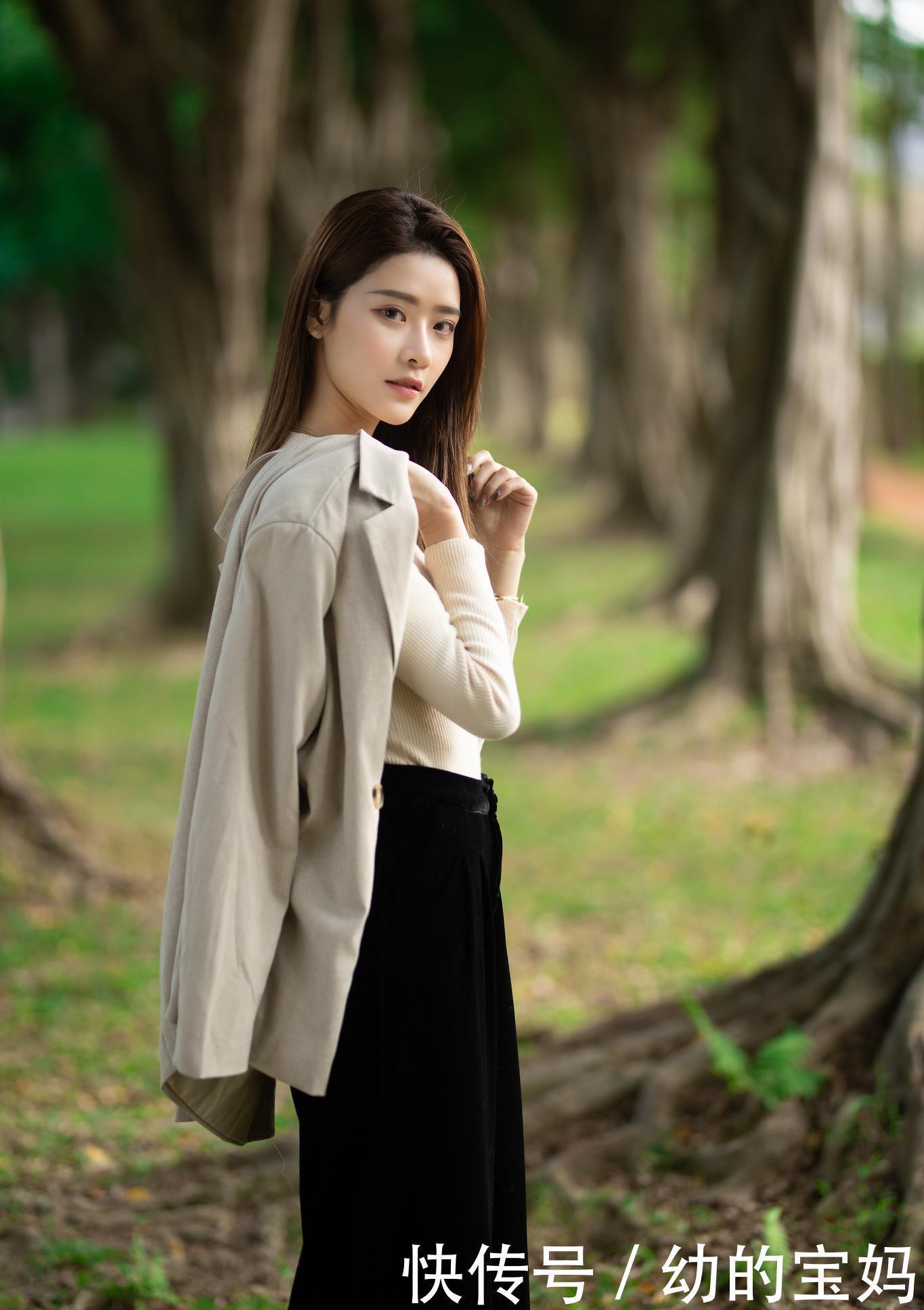 西装外套|想要潇洒又帅气的穿搭，一件阔腿裤是必不可少的