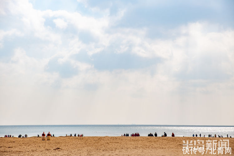 中年|海边撒欢儿！青岛石老人海水浴场人们尽享休闲时光