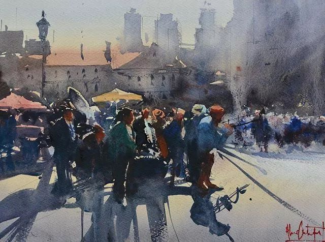 艺术家!世界上最有激情的水彩艺术家,这才是真正的水彩大师!