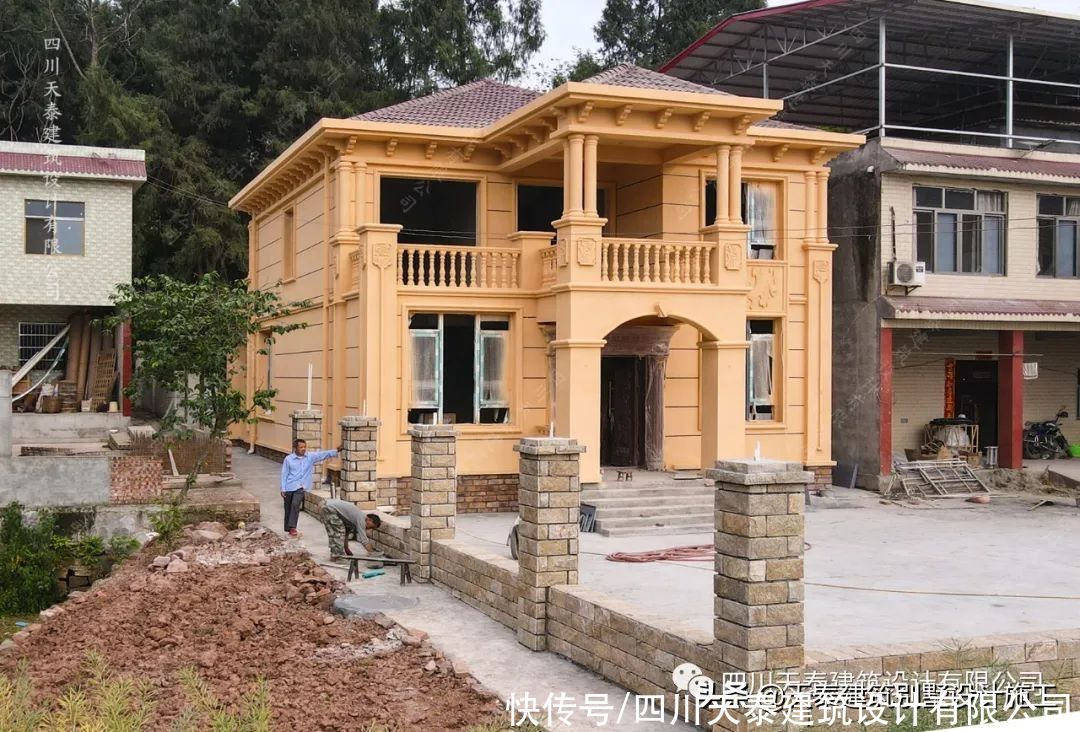 遂宁|四川遂宁二层欧式风格别墅完工实景 大露台网红别墅 遂宁施工队