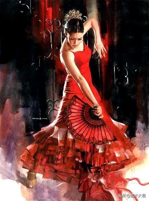 ri@西式风格淑女绘画——当代画家Richard S. Johnson人物油画欣赏