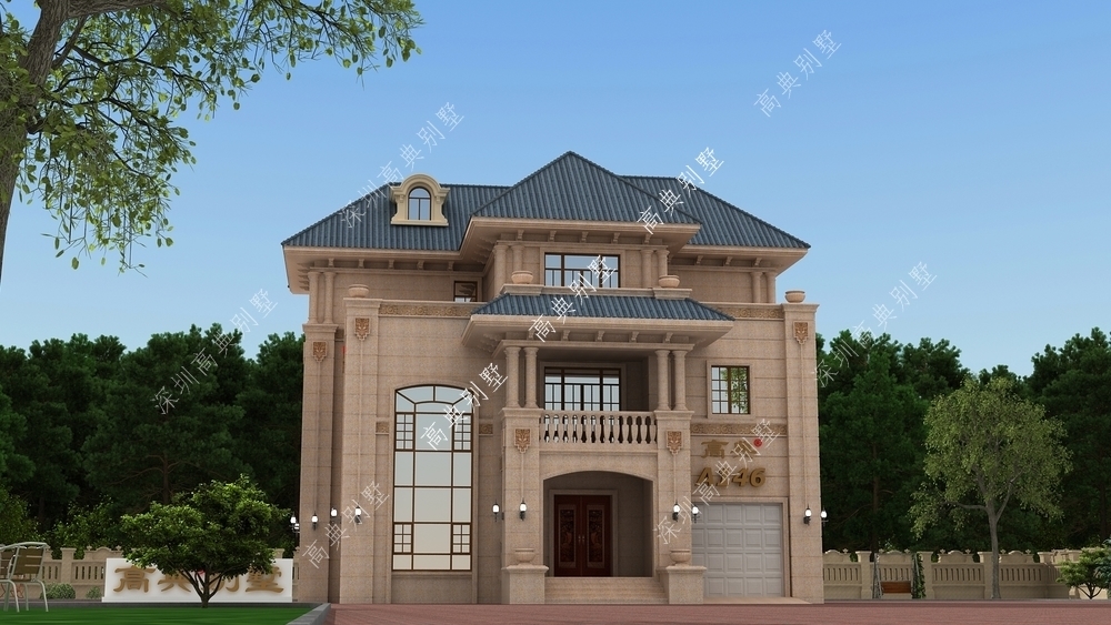 别墅|这款三层欧式别墅,精致的外观,建起来就是一道美丽的风景