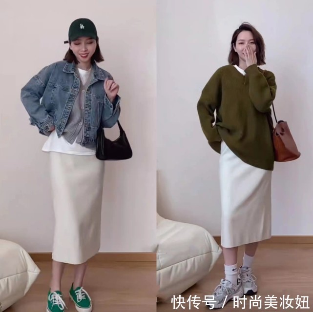 半身裙|论“一衣多穿”,就服这位素人博主,半身裙实用显瘦又显气质