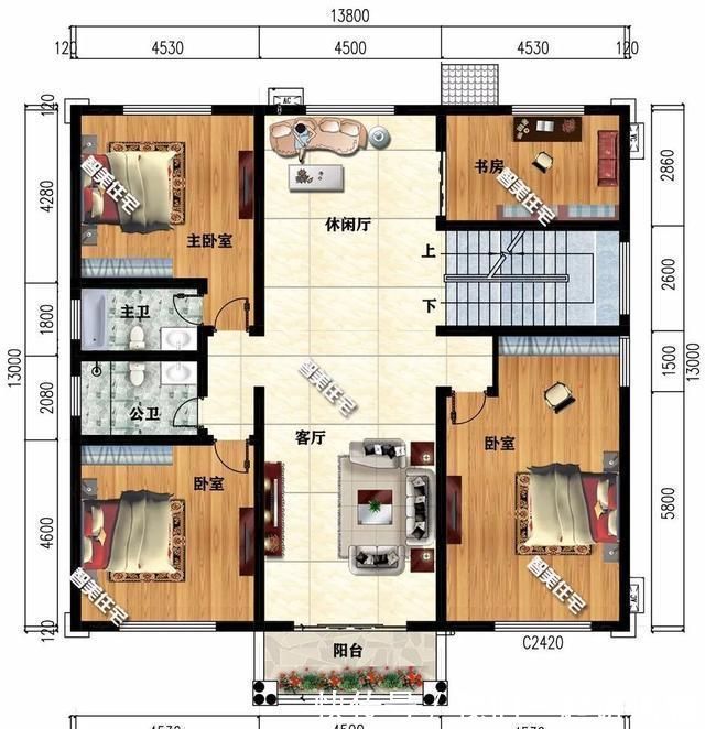 别墅|两栋宽138米的农村别墅,内带堂屋,第一栋外观对称设计