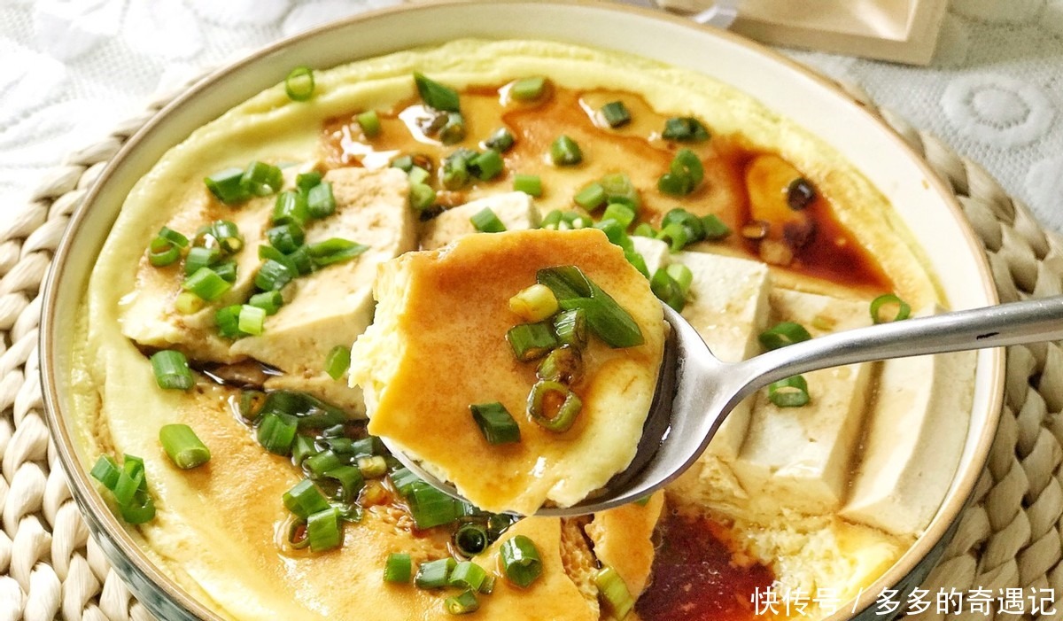 豆制品|豆腐和鸡蛋完美结合，蒸一蒸，鲜香入味，爽滑好消化，太美味了！