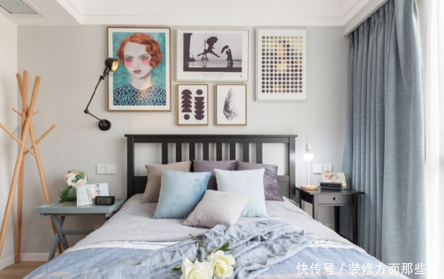 落地窗|97平北欧风三居室,客厅整面落地窗将光线引入室内,大气通透