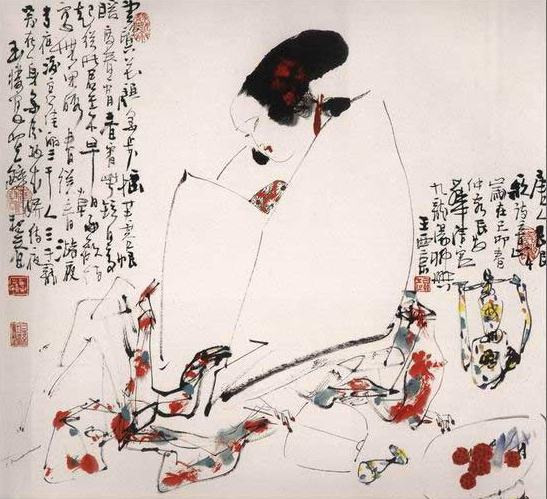 绘画作品@王西京的人物绘画作品,太有个性了!