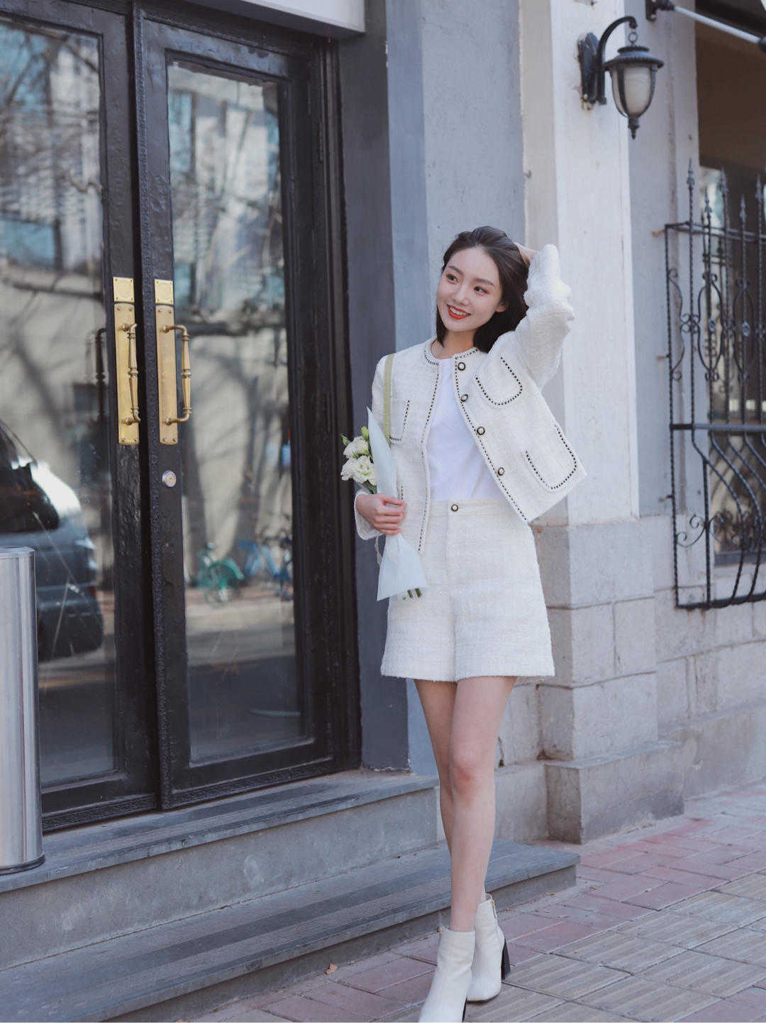 阔腿裤|普通人的日常小香风外套可以这样穿搭,照搬都很美