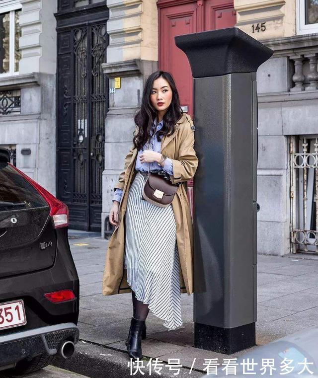 仅158的时尚博主教科书式穿搭,气场直逼170,别说小个子不好看