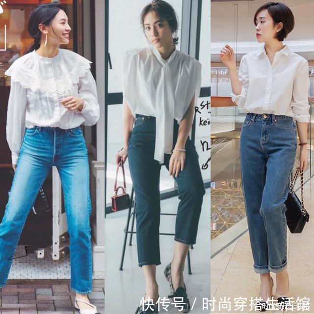 微喇叭型|牛仔裤还是这样穿才好看!3个穿搭思路,显高显瘦又气质
