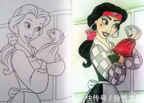 迪士尼|家长霸占儿童填色画本，迪士尼角色全员黑化，童年回忆破碎