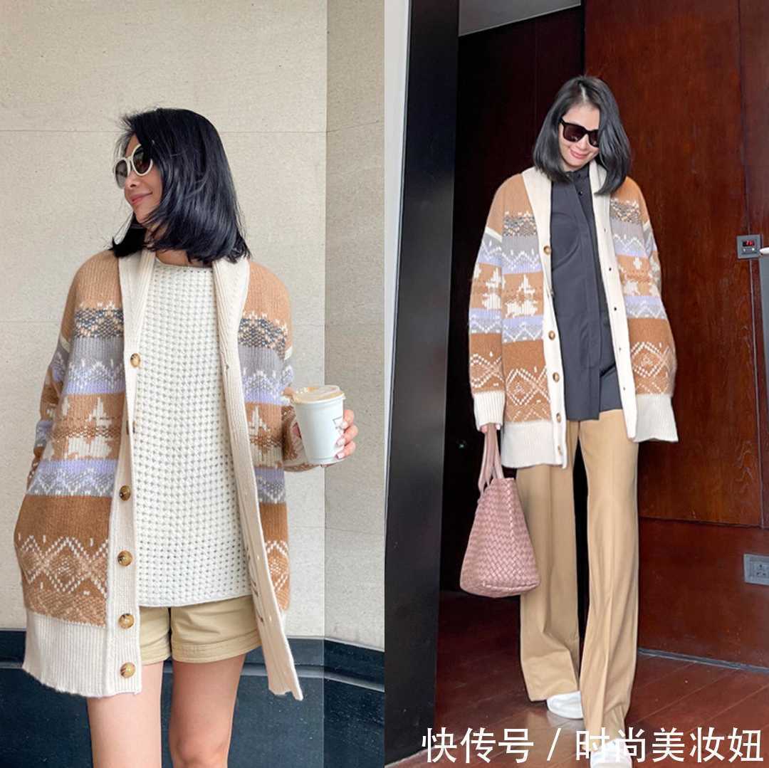 搭配|谁说“毛衣”穿不出高级感?看这位40岁姐姐的搭配,高级显气质