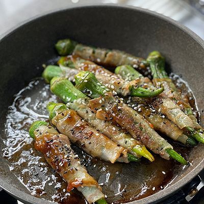 五花肉|秋葵爱上五花肉