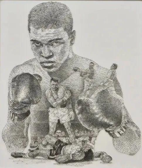 艺术家@他的素描画,乍看没什么特别之处,放大看细节服气了