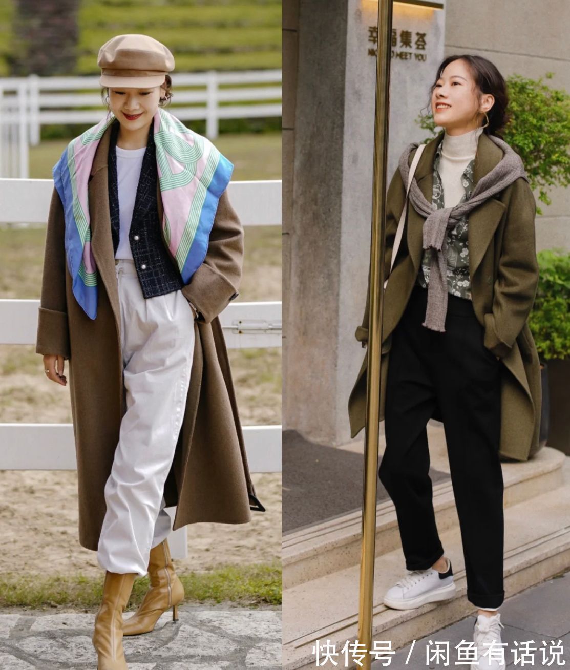 氛围感|这是真正有“烟火气”的大衣穿搭,适合普通中年女人,不露腿也美