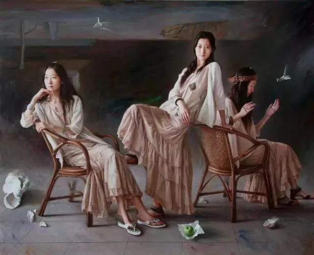 美女画家笔下的女孩