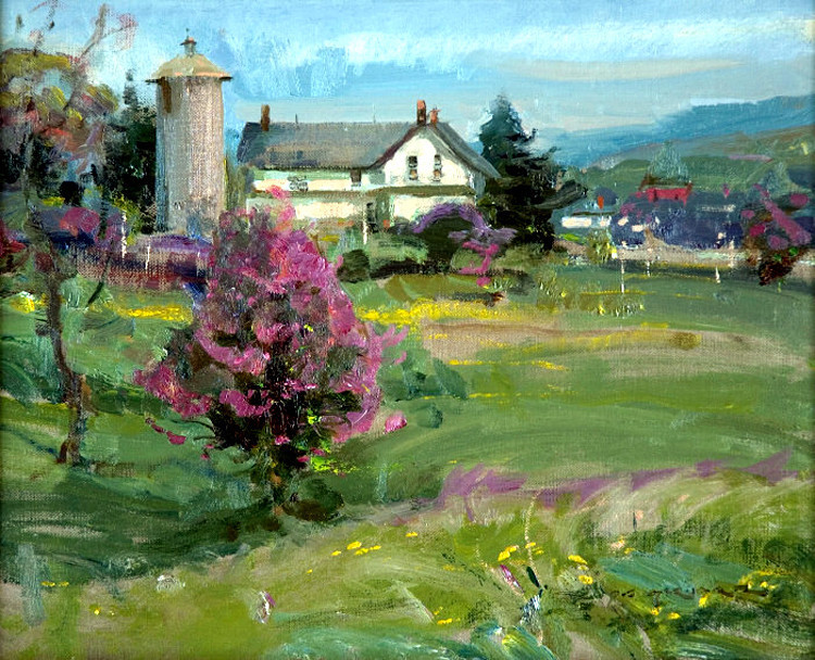 daniel&美国Daniel F.Gerhartz 牧场田园诗般的风景油画