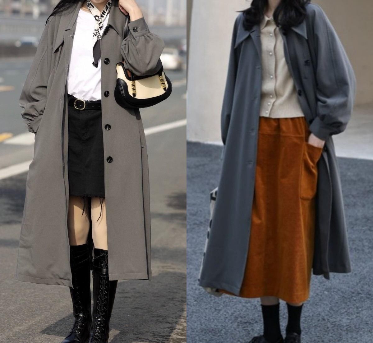 春天穿风衣，该怎么搭配？学会这2点穿衣技巧，时髦有型又好看