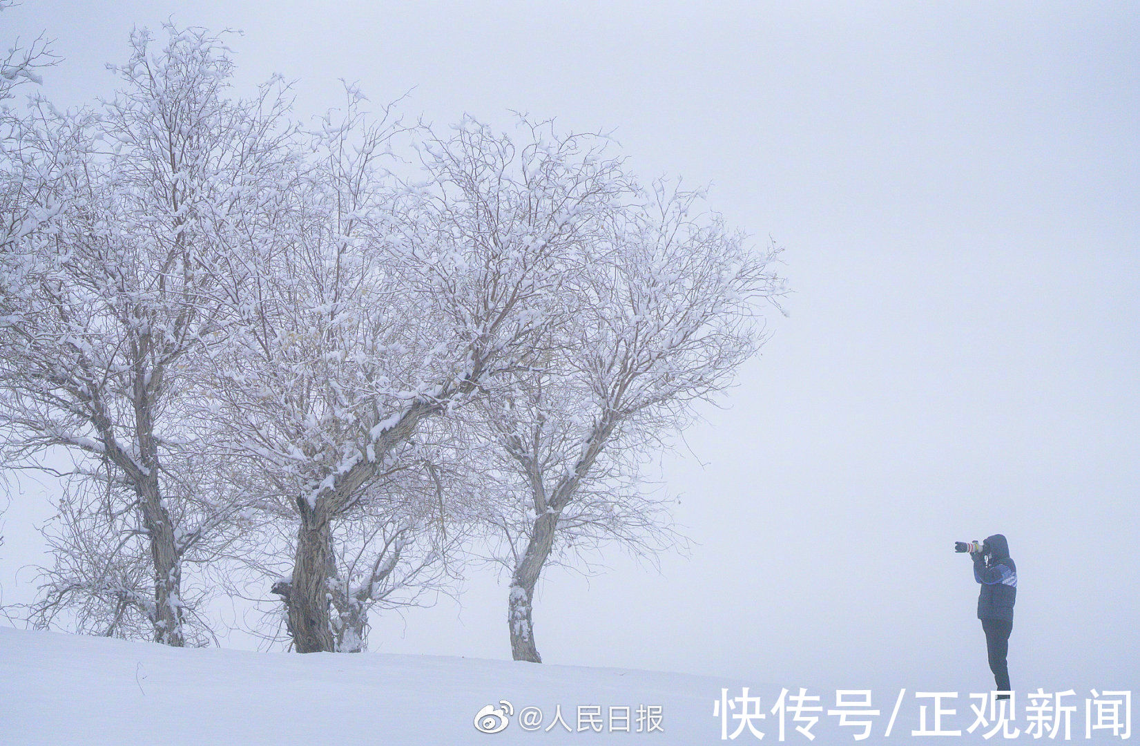 雪景|罕见美景！塔克拉玛干沙漠雪景宛若童话