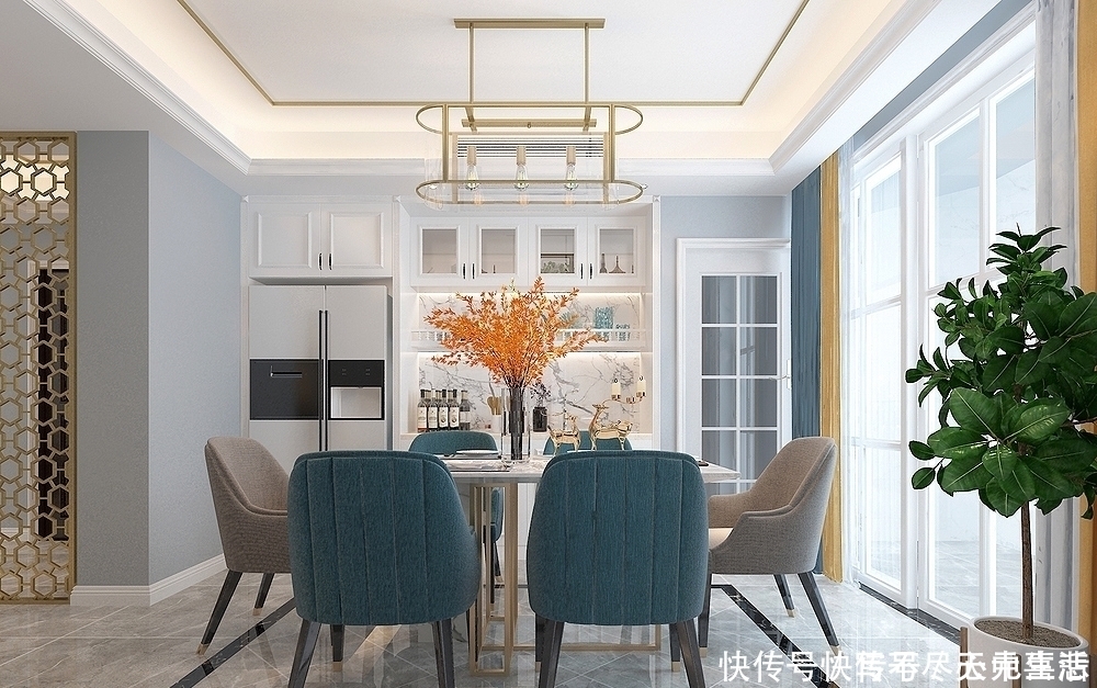 鞋柜|125平美式风格，现代与美式的碰撞，时尚轻奢齐头并进，太迷人了