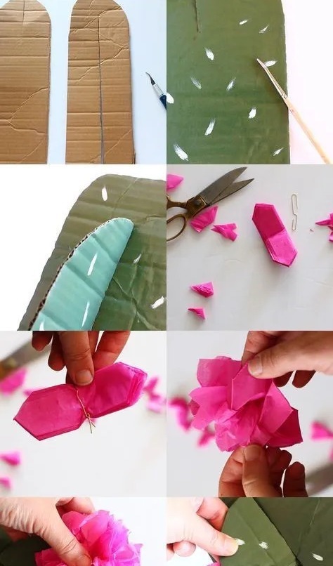 真正的懒人盆栽,不用任何管理也能花开常在!DIY纸艺手工附教程