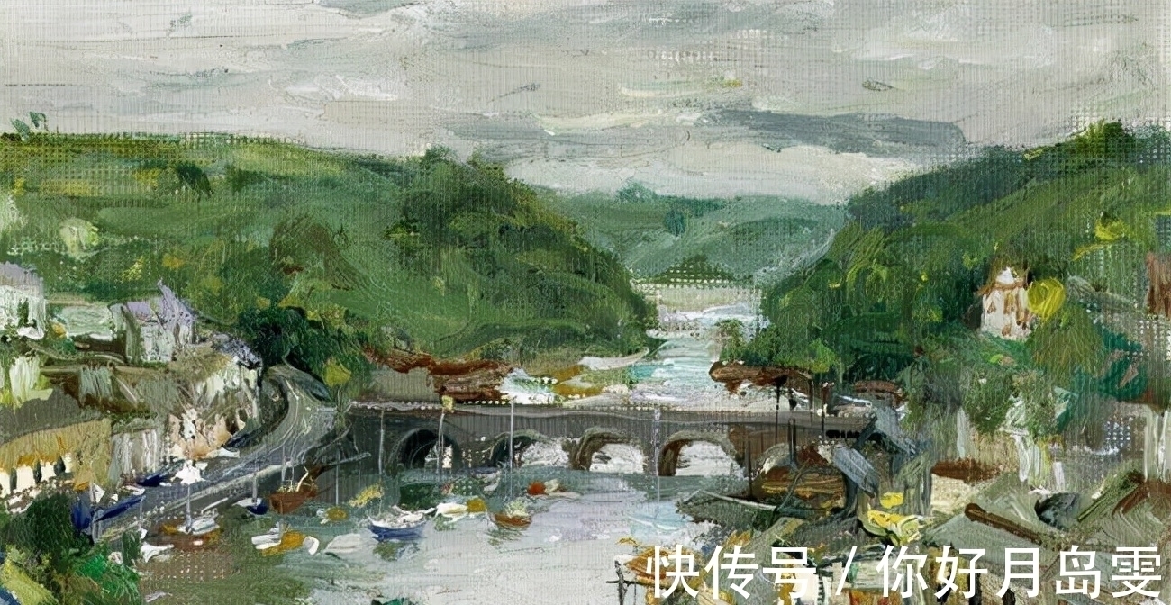 布面油画&著名油画家杨鸣山的风景写生作品，净化心灵！