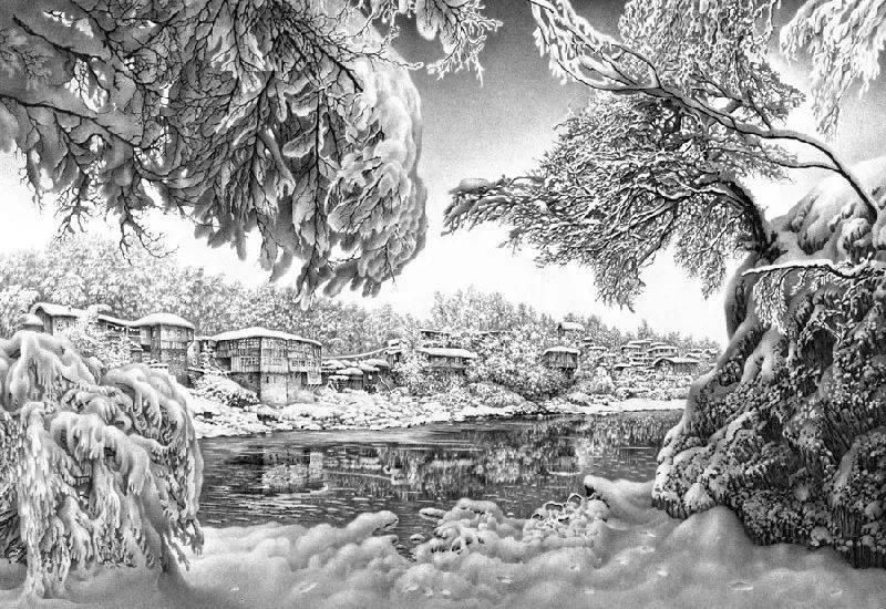  铅笔|画雪61年，75岁老人一支铅笔将雪画活