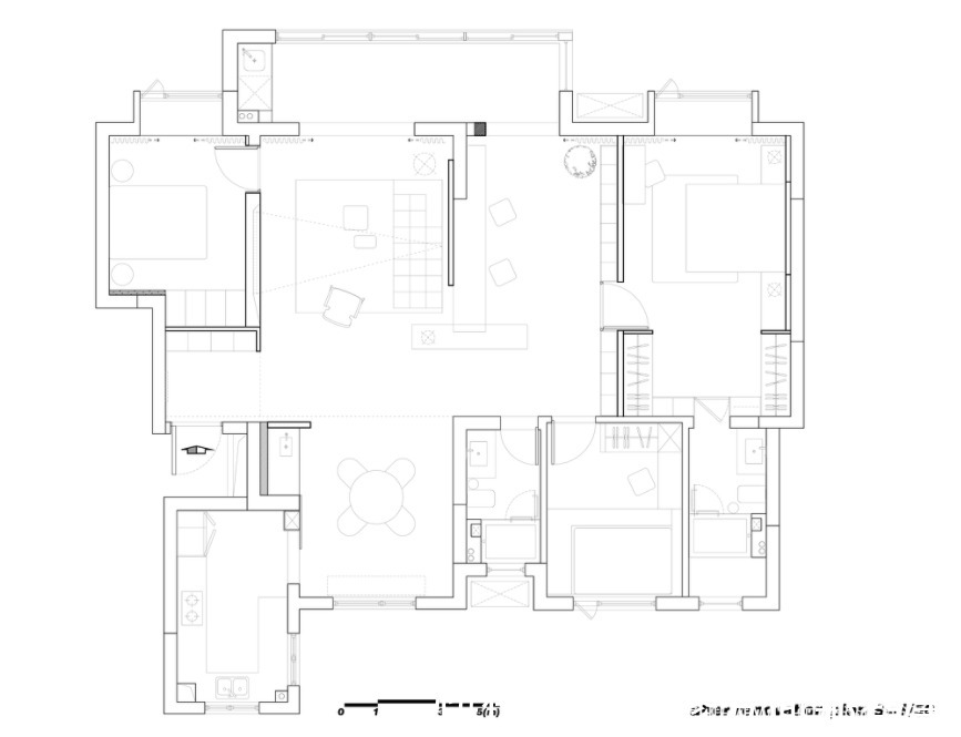 客厅|140㎡超高颜值开放式客厅+书房,美如画!不看会后悔系列~