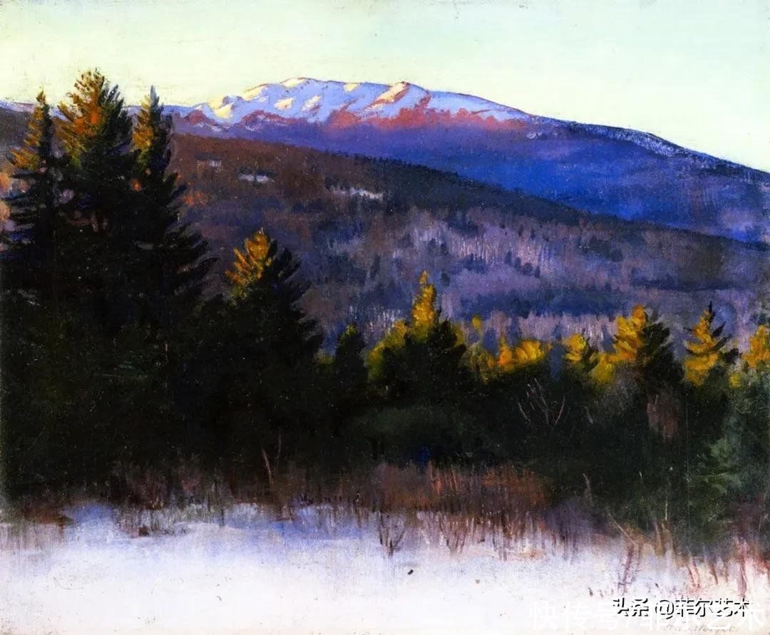 人物|空灵的天使，精美绝伦~雅培·翰德逊·泰勒女性人物油画作品欣赏