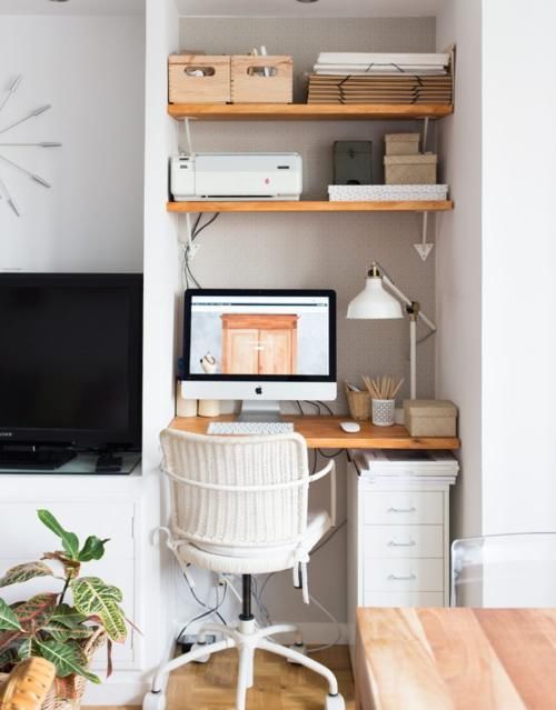 书房|客厅一角这么去设计,不用独立房间也能舒适办公,很适合小户型