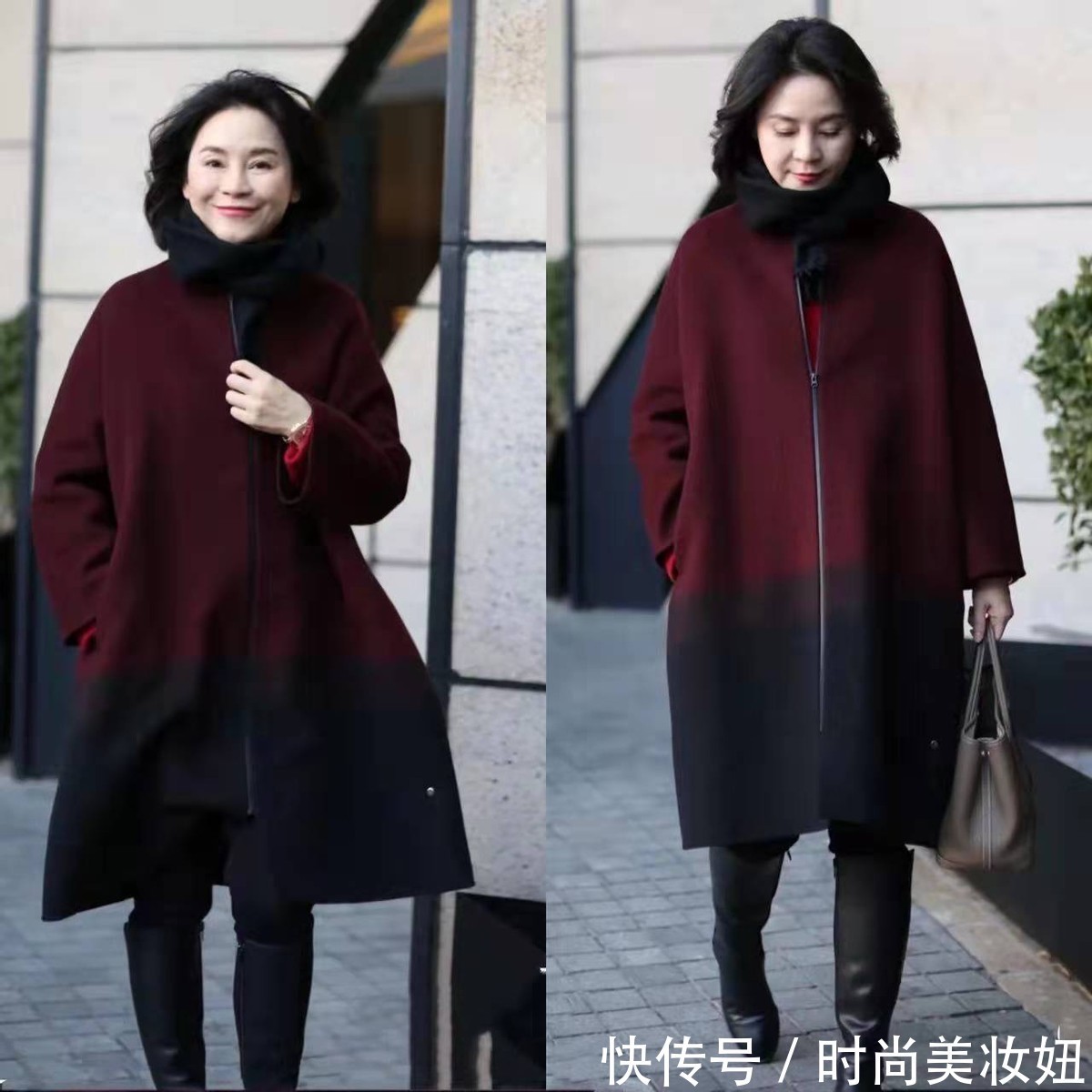 打底裤|50岁的女人“红色”要怎么穿?借鉴时髦奶奶的穿搭,穿出优雅气质